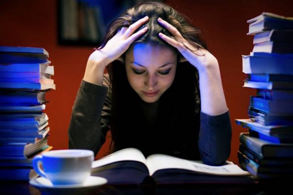 Student studying Hard during Night