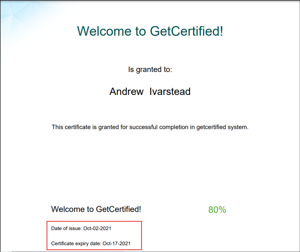 How to define the certificate validity period | YouTestMe