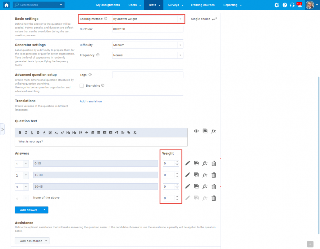 How to create a test with a demographic section | YouTestMe