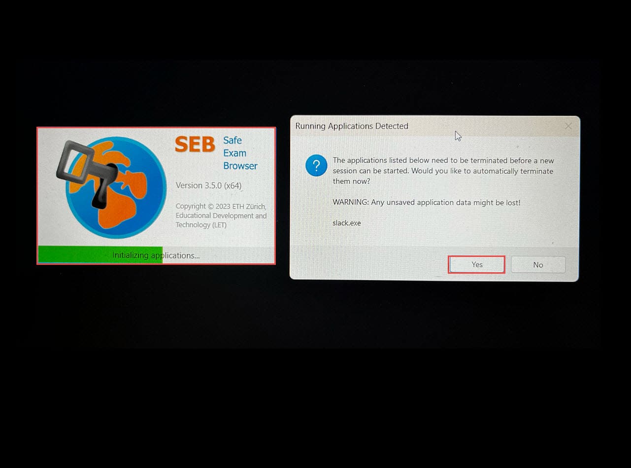 SEB-running-application-detected