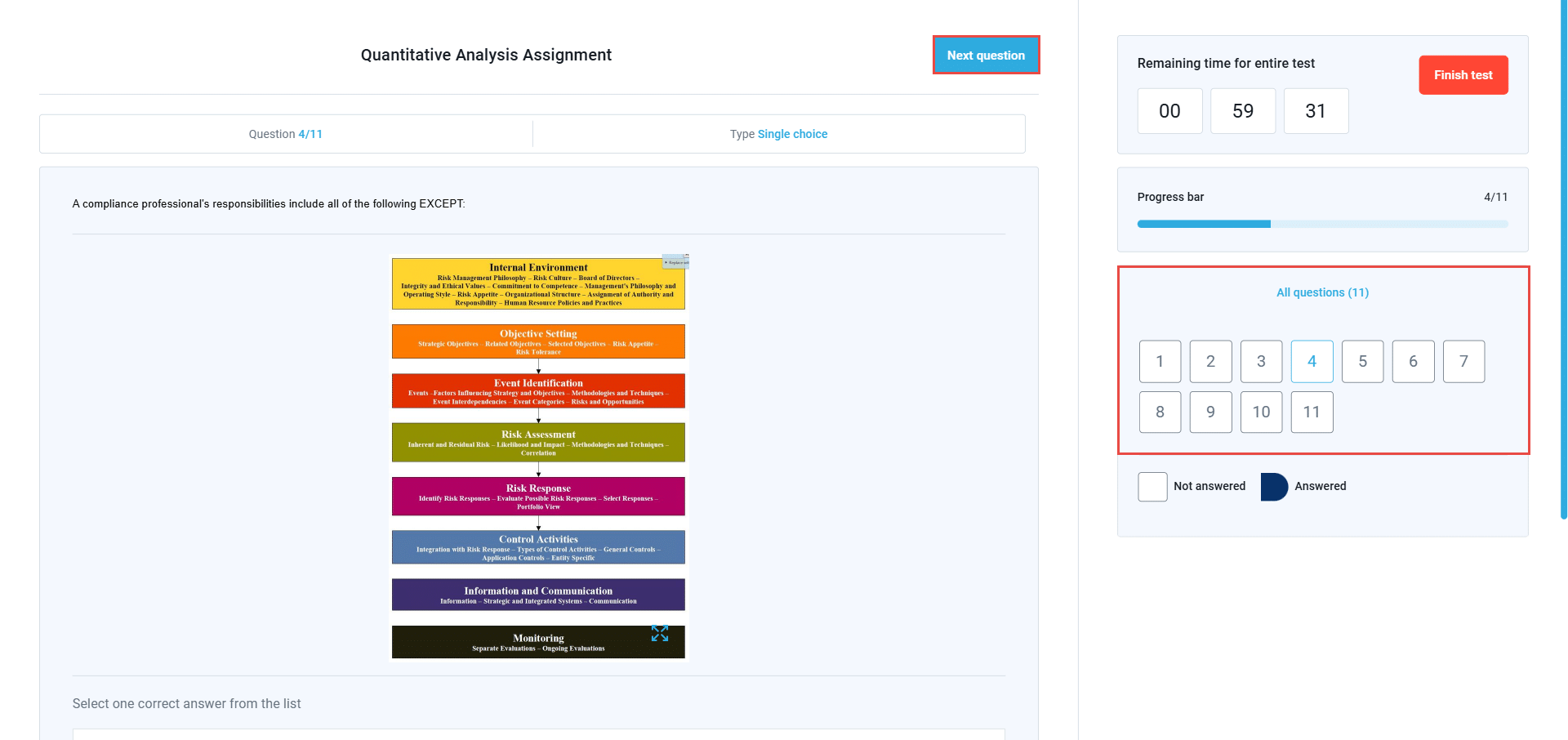 One Question Per page format - Test-Taker perspective - Disable going backword in test